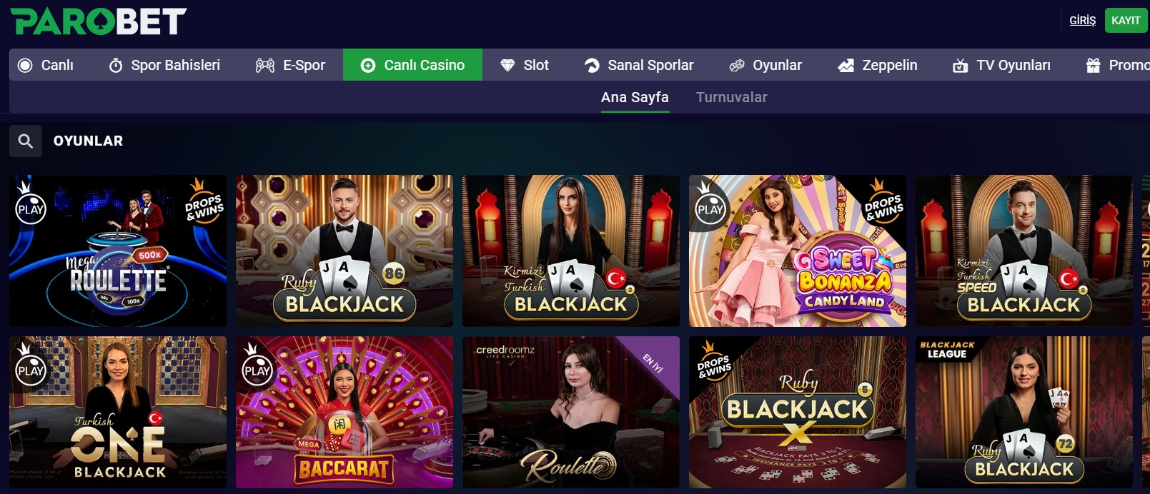 Parobet Casino Oyunu